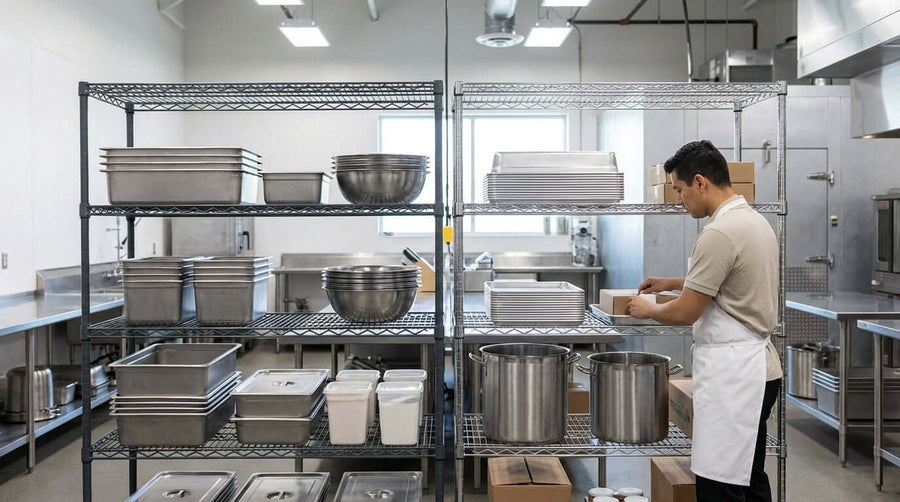 Epoxy vs. Chrome: Which Shelving is Right for Your Business?