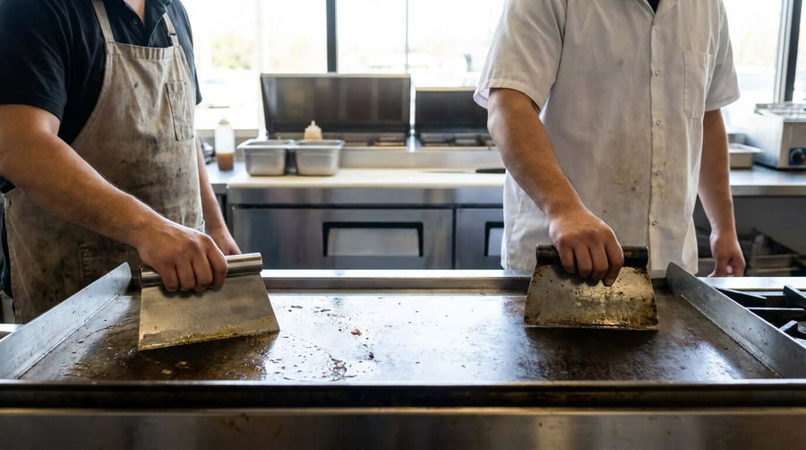 Grill Scraper Showdown: Stainless Steel vs. Carbon Steel Blades for Your Restaurant