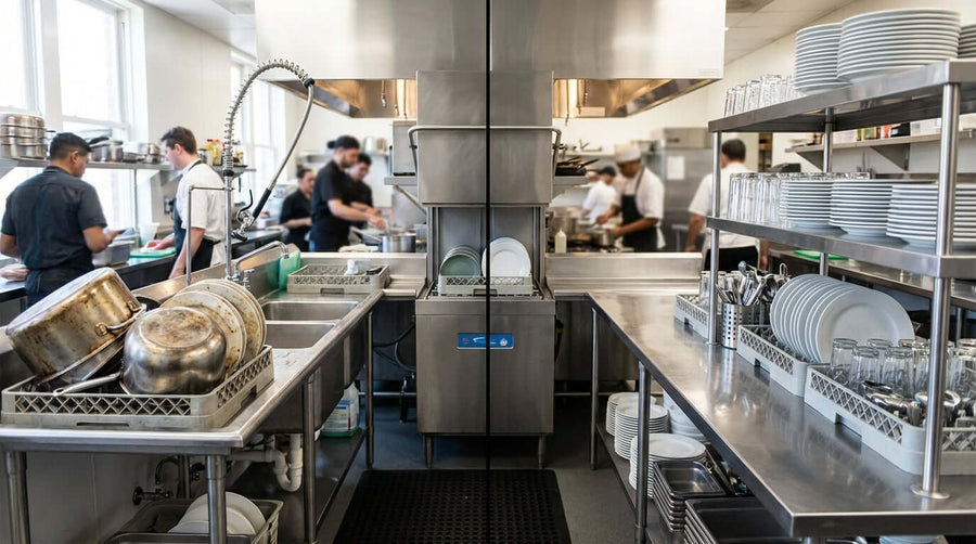 Designing the Perfect Warewashing Station: Soiled vs. Clean Dishtable Layouts