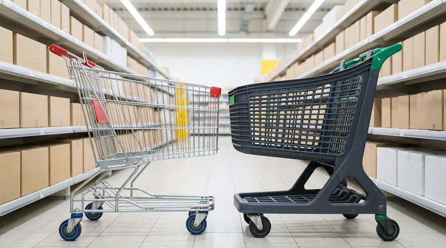 Metal vs. Plastic Shopping Carts: Which is Right for Your Store?