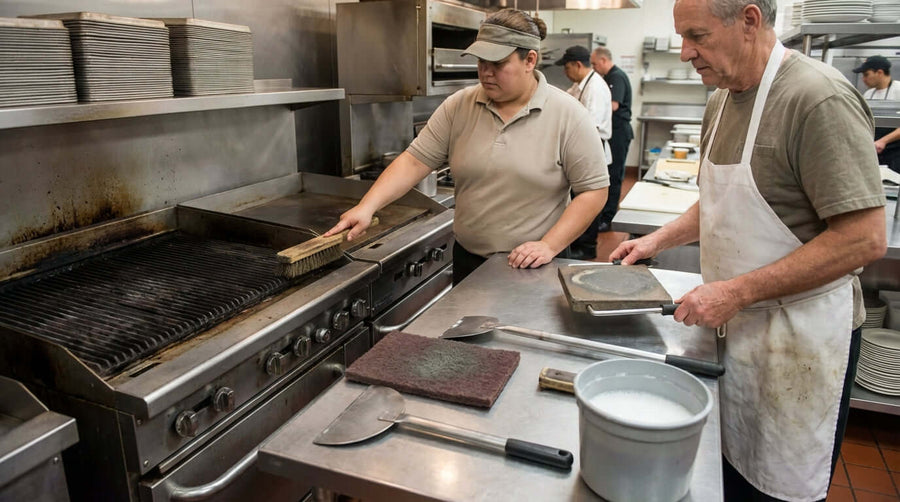 Beyond the Scraper: Essential Tools for Complete Griddle and Charbroiler Sanitation