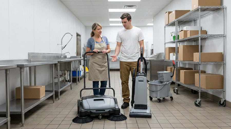 Sweeper vs. Vacuum: Why Your Restaurant Needs a Mechanical Sweeper