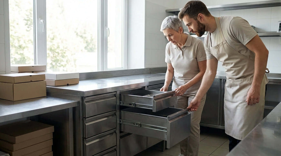 Choosing the Right Fit: A Buyers Guide to Commercial Worktable Drawers (Size, Material, and NSF)