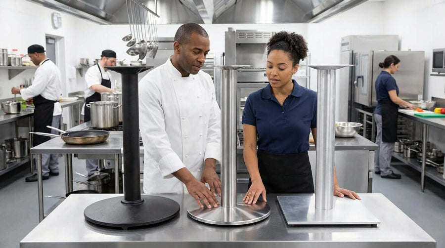 Material Matters: Choosing Between Cast Iron, Stainless Steel, and Aluminum Table Columns