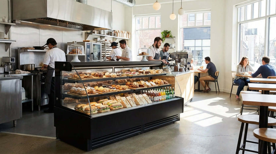 The Ultimate Guide to Choosing the Right Open Air Refrigerator in cafe with open display case for pastries, sandwiches and drinks