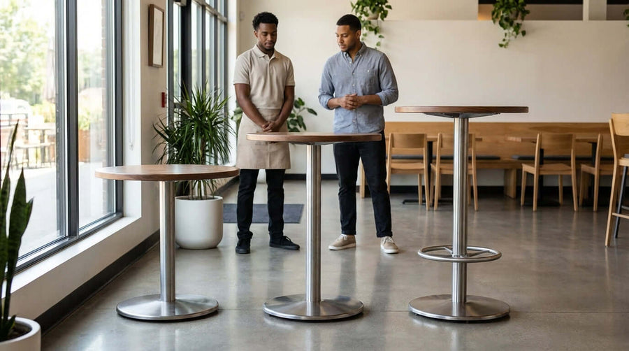 Standard, Counter, or Bar Height? A Guide to Restaurant Table Column Heights