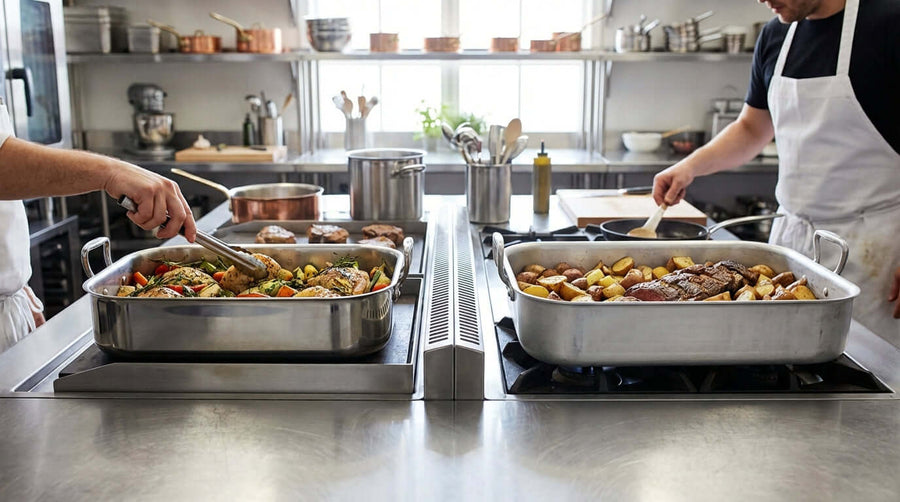 Stainless Steel vs. Aluminum: Choosing the Best Commercial Roasting Pan