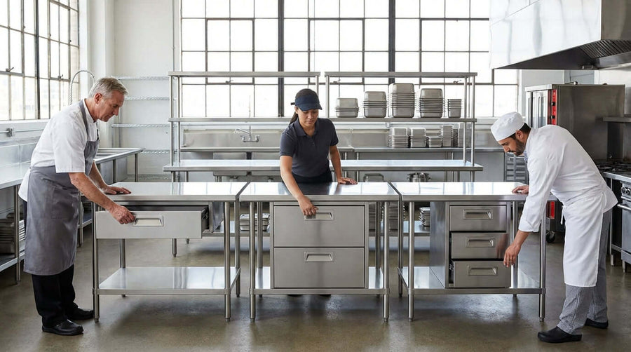Single vs. Double vs. Triple: Which Worktable Drawer Configuration is Best for Your Restaurant?