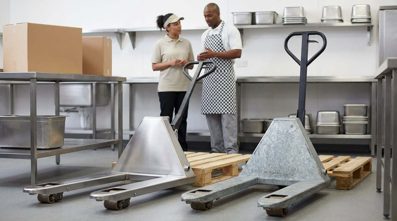 Acier inoxydable vs. galvanisé : choisir le bon porte-palet pour votre entreprise alimentaire