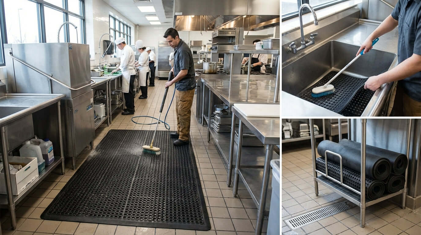 A Step-by-Step Guide to Cleaning and Maintaining Your Commercial Kitchen Mats for Longevity
