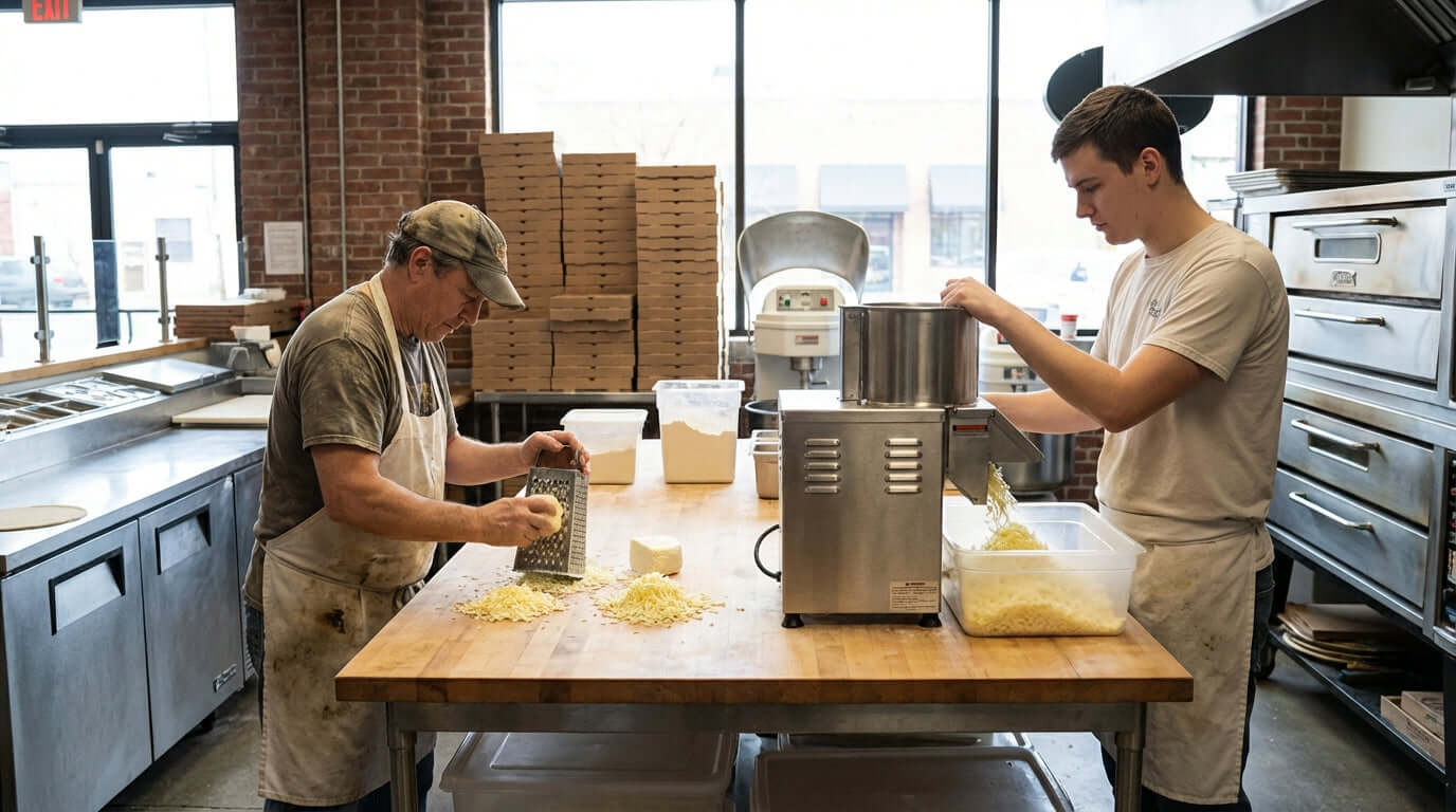 Manual Grating vs. Electric Shredding: Why Your Pizzeria Needs a Professional Upgrade