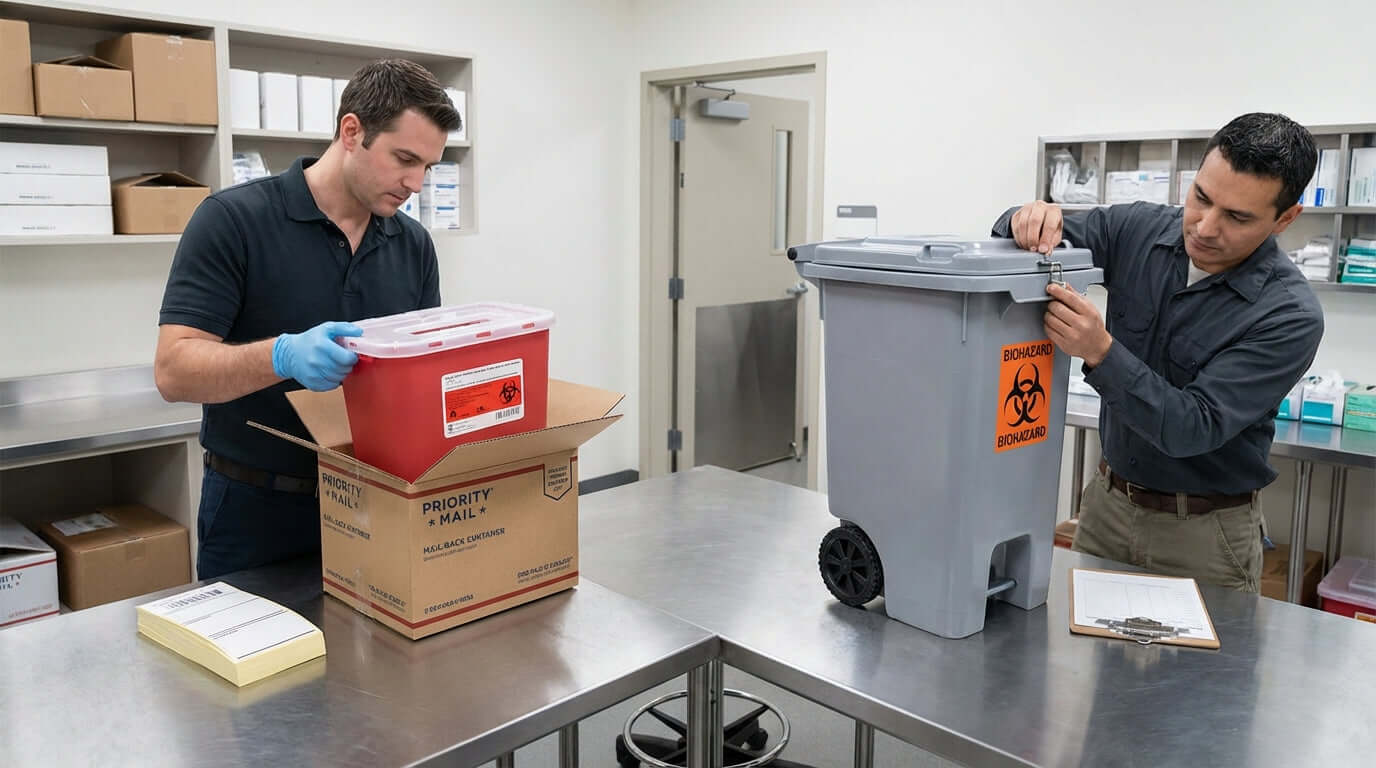 Mail-Back vs. Pickup: Choosing the Right Sharps Disposal Service for Your Business.
