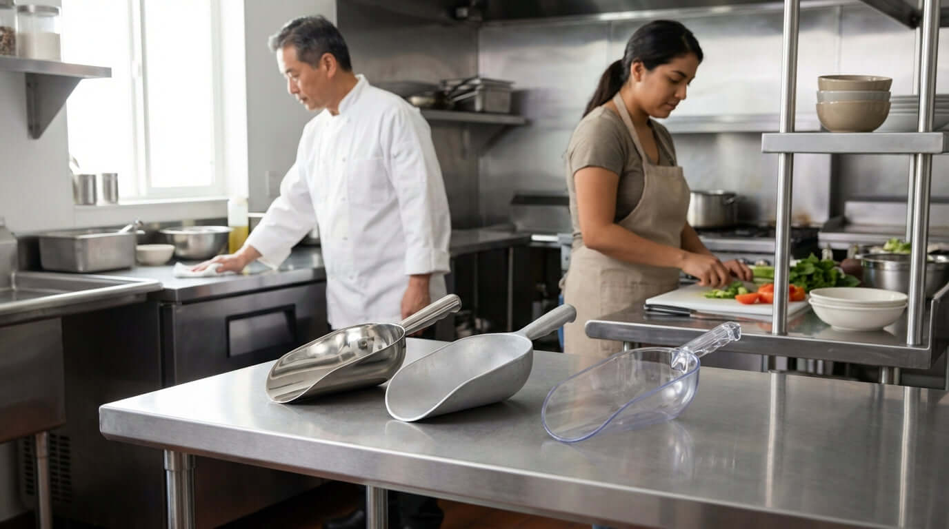 Stainless Steel vs. Aluminum vs. Plastic: Choosing the Right Food Scoop
