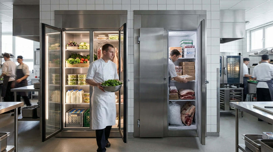 Walk-In Cooler vs. Freezer: Which Cold Storage Solution is Right for You? commercial kitchen walk-in cooler and freezer storage comparison