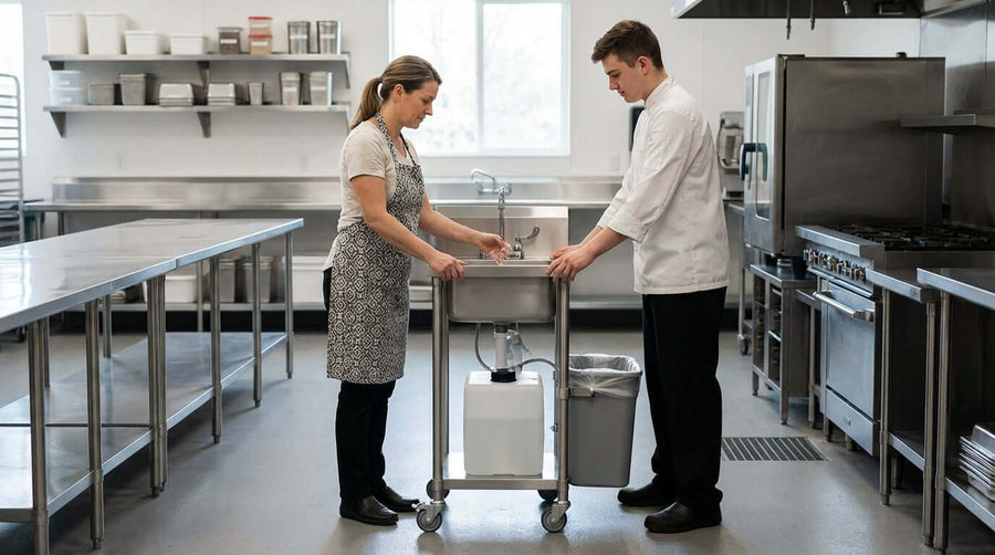 Respecter les normes sanitaires en déplacement : Guide pour choisir votre évier portatif