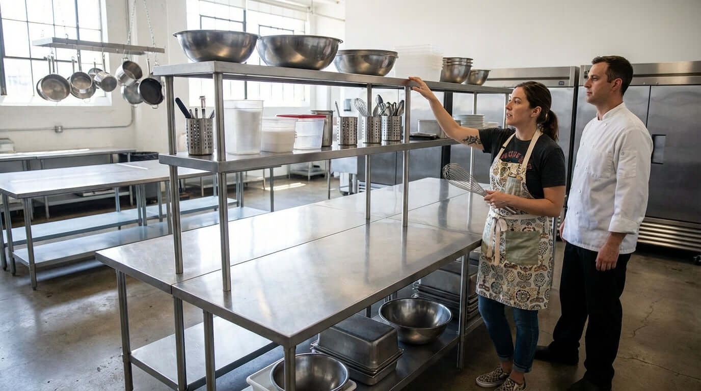 How to Choose the Right Worktable Overshelf for Your Commercial Kitchen