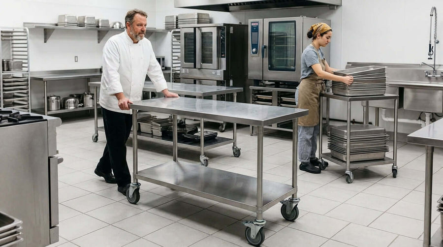 5 façons dont les roulettes robustes peuvent révolutionner le flux de travail de vos cuisines commerciales