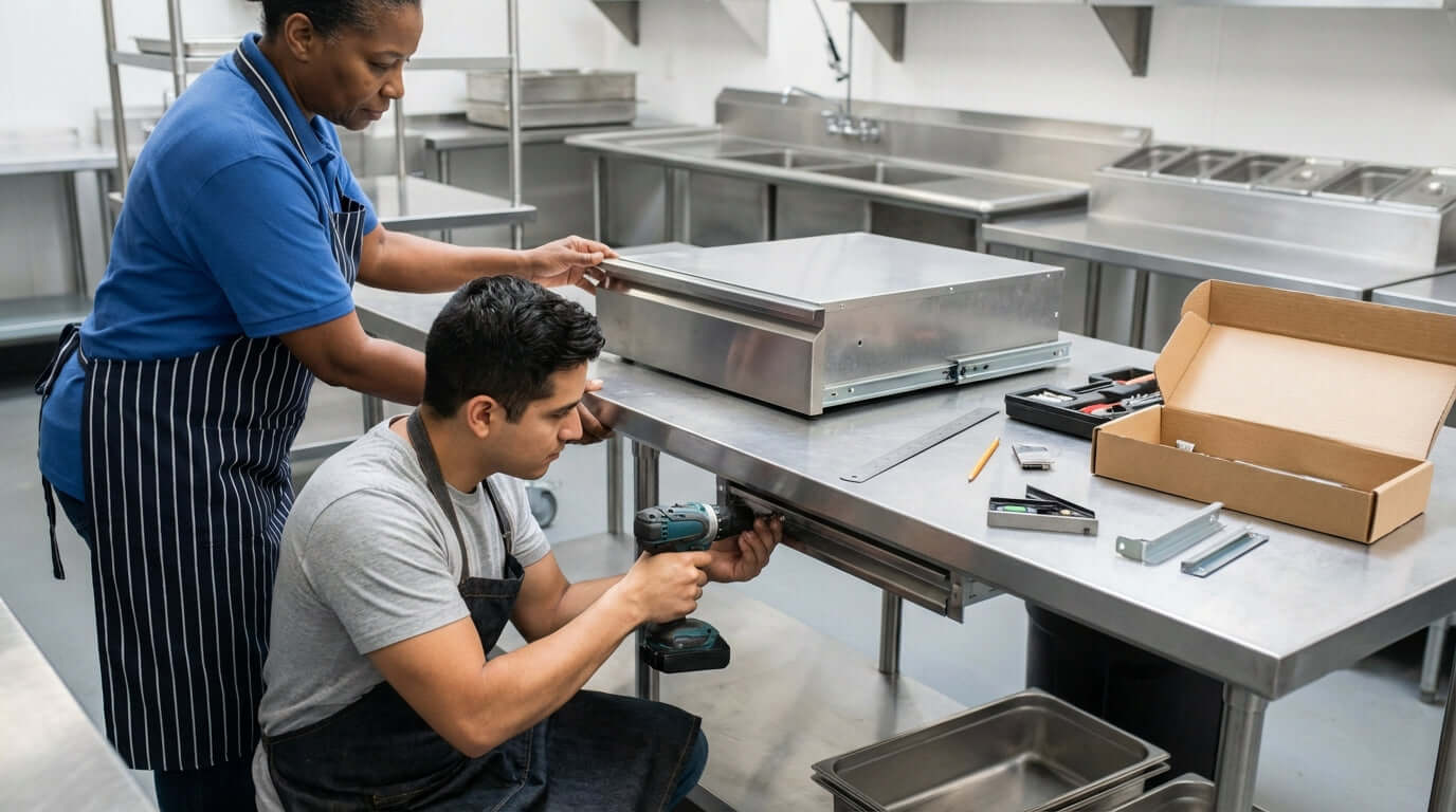 A Simple Guide: How to Install Add-On Drawers to Your Commercial Worktable
