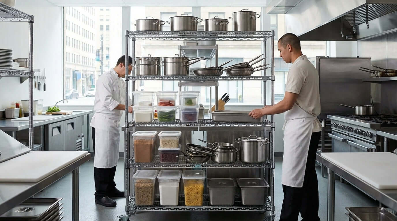 The Ultimate Guide to Organizing Your Commercial Kitchen with Chrome Wire Shelving
