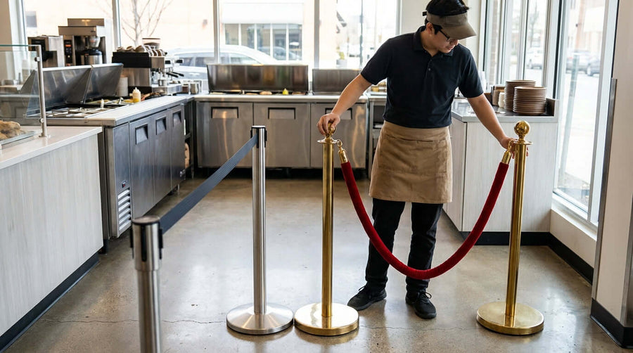 Retractable Belt vs. Rope Stanchions: Which is Right for Your Restaurant or Retail Store?