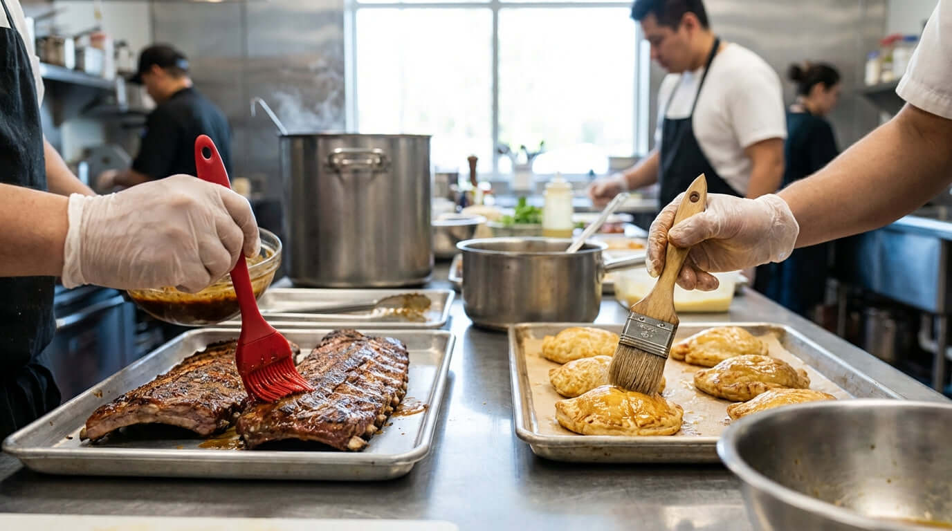 Silicone vs. Natural Bristle: Choosing the Best Basting Brush for Your Commercial Kitchen