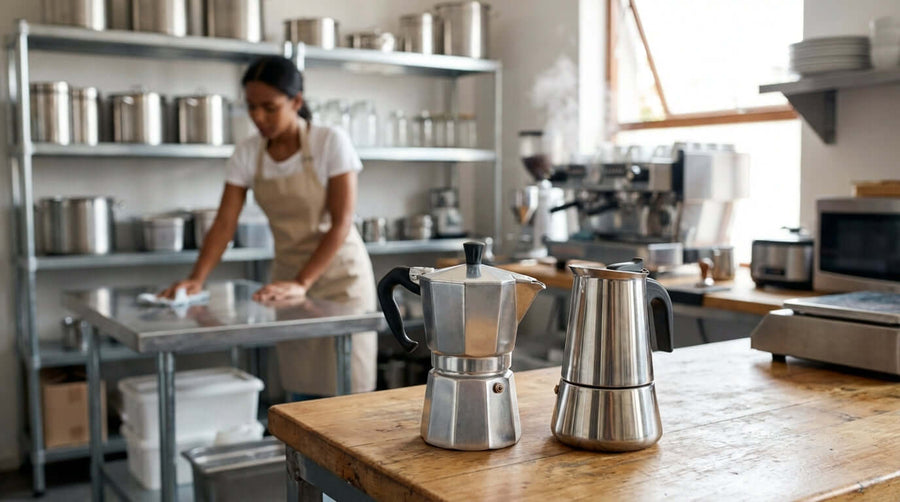 Aluminum vs. Stainless Steel Moka Pot: A Buyers Guide for Your Cafe