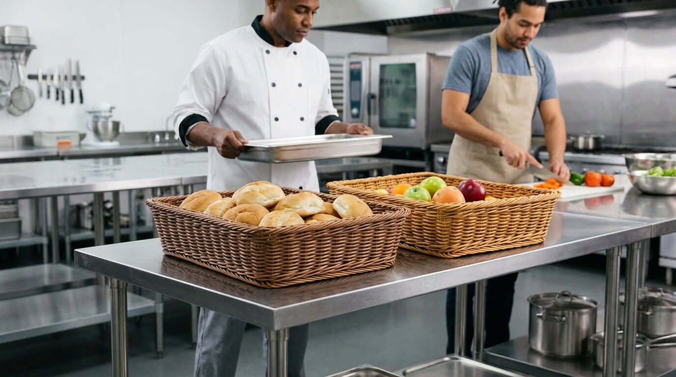 Poly-Wicker vs. Natural Wicker: Choosing the Best Serving Basket for Your Restaurant