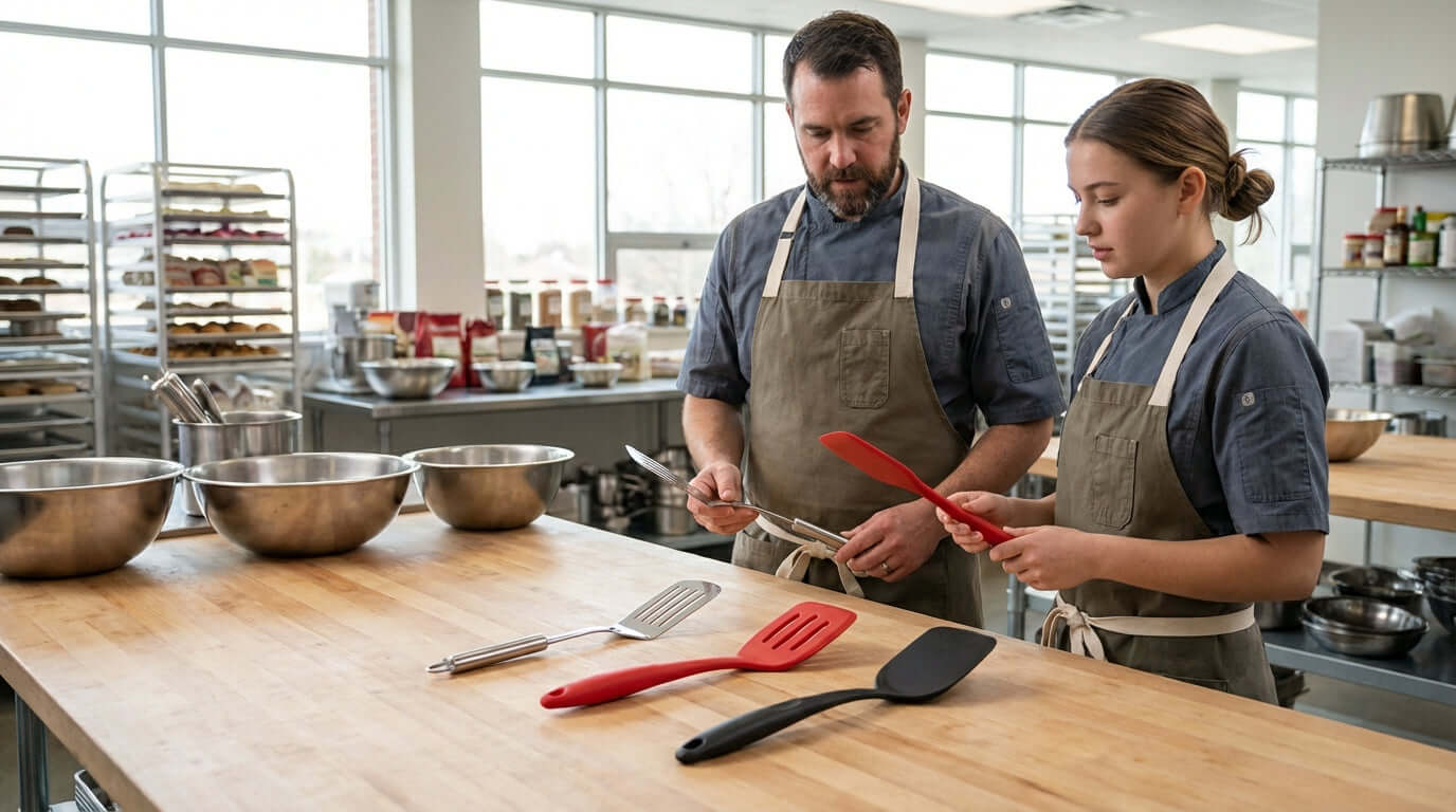 The Turner Showdown: Stainless Steel vs. Silicone vs. Nylon Spatulas