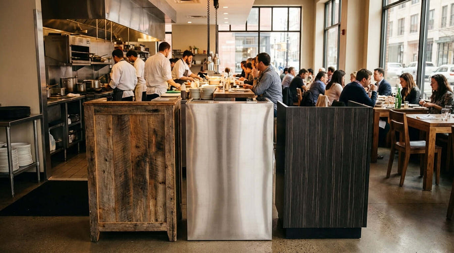 Wood vs. Metal vs. Laminate: Which Material is Best for Your Restaurant Host Stand?