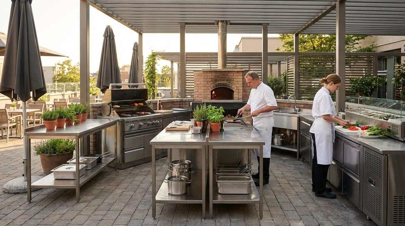 How to Design an Efficient and Safe Outdoor Kitchen for Your Restaurant