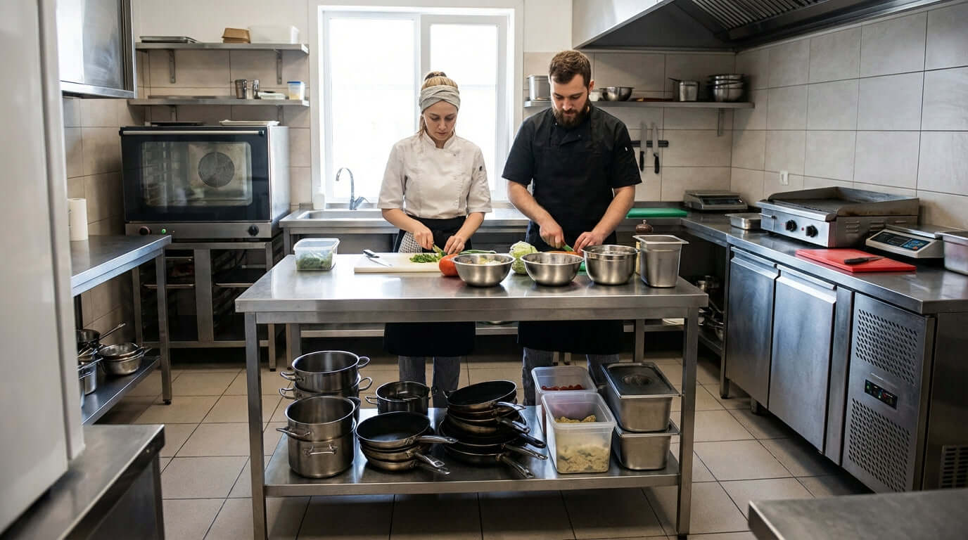 Maximizing Small Kitchen Spaces with the Right Commercial Work Table