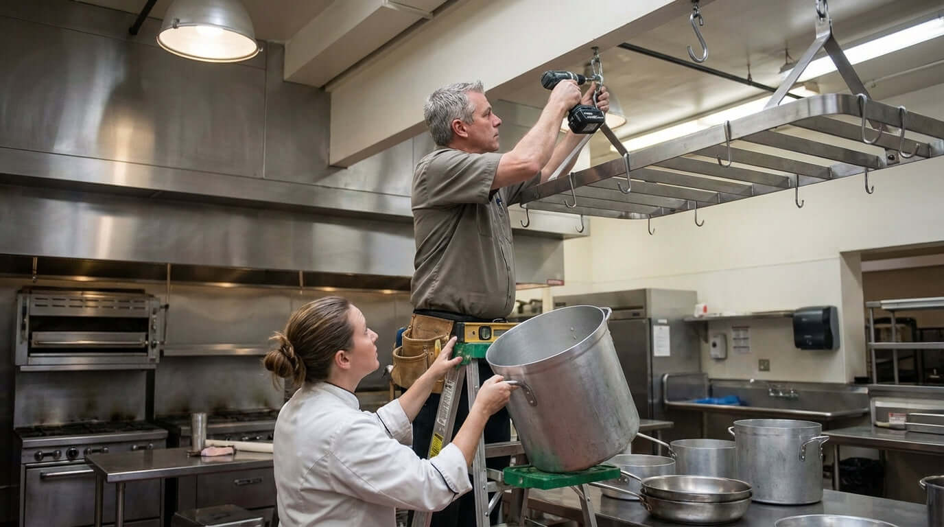 How to Securely Install a Pot Rack: Installation & Safety – chefstop.ca