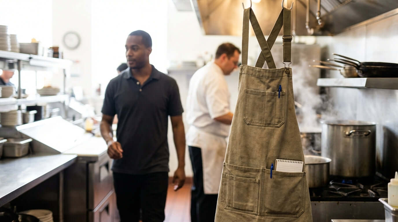 The Anatomy of a Perfect Server Apron: Why Pockets and Straps Matter
