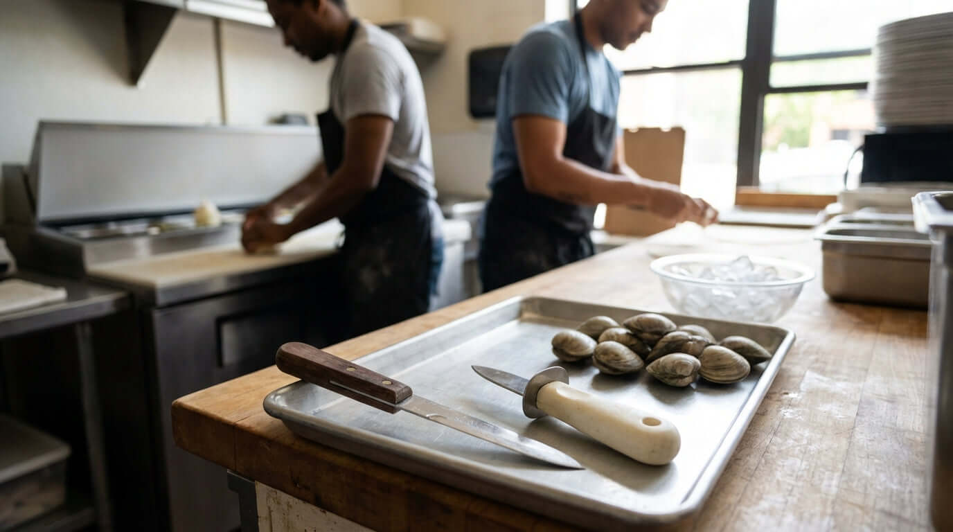 Boston vs. New Haven: Choosing the Right Clam Knife for Your Raw Bar