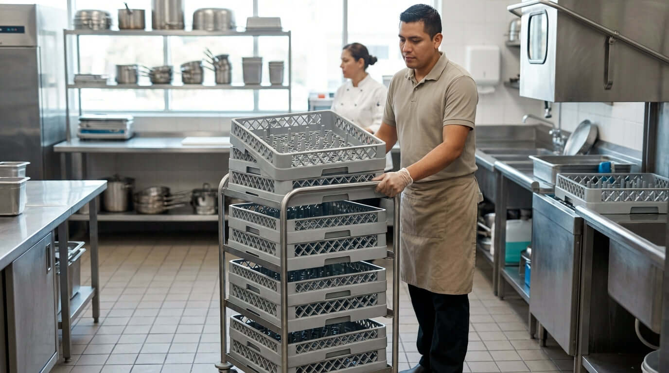 5 Ways Dish Rack Dollies Drastically Reduce Workplace Injuries
