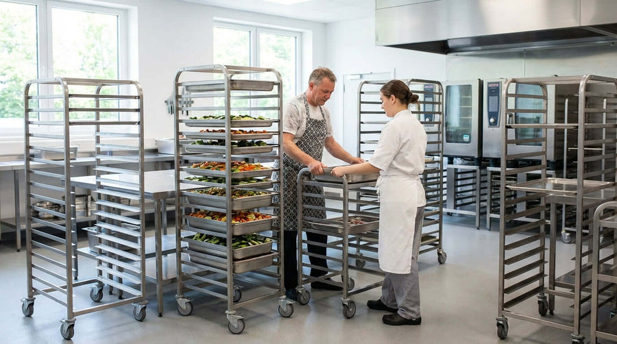 Streamline Your Food Prep Workflow with Mobile Pan Racks