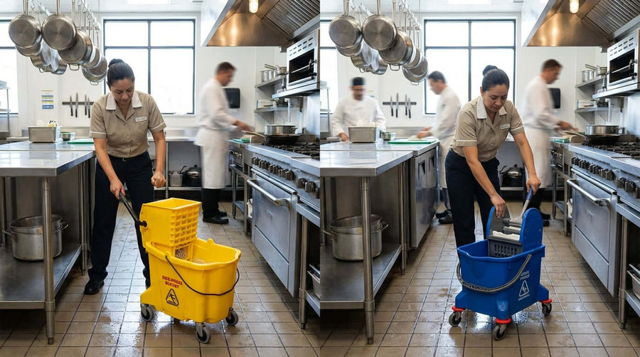 Side Press vs. Down Press Mop Wringer: Which is Right for Your Restaurant?