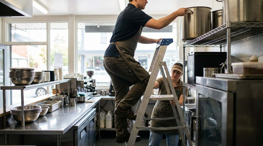 5 Essential Step Ladder Safety Tips to Enforce in Your Busy Kitchen or Stockroom