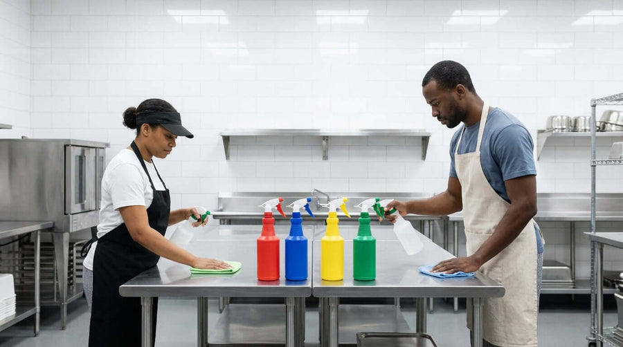 The Ultimate Guide to Color-Coding Spray Bottles for HACCP Compliance