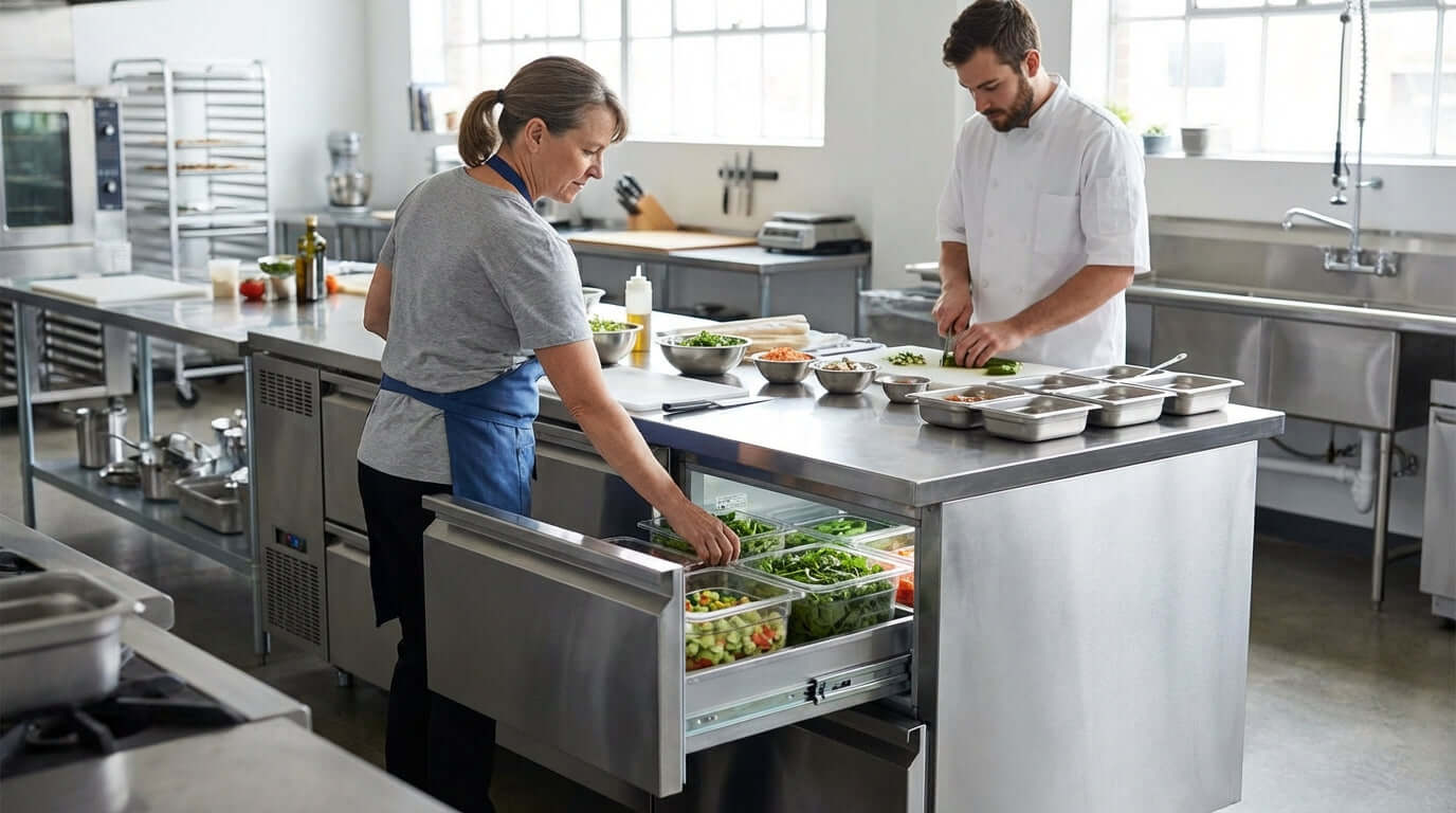 5 Ways a Worktop Refrigerator Will Revolutionize Your Kitchen Workflow