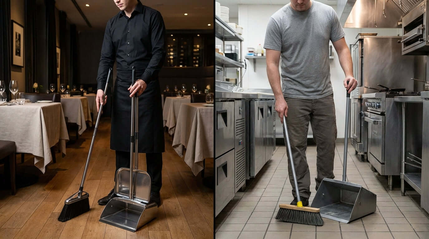 Front-of-House vs. Back-of-House: Why You Need Different Dust Pans