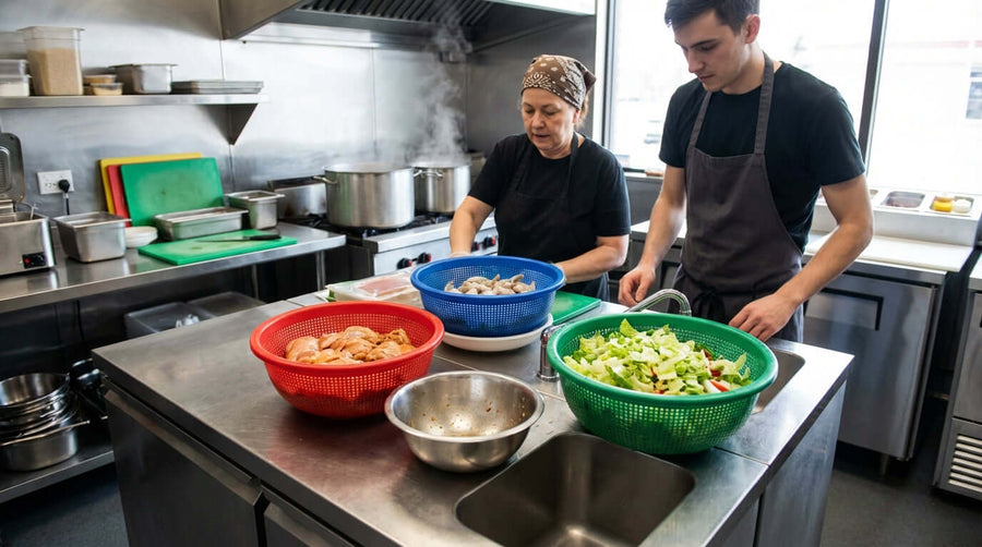 Preventing Cross-Contamination: The Vital Role of Color-Coded Colanders