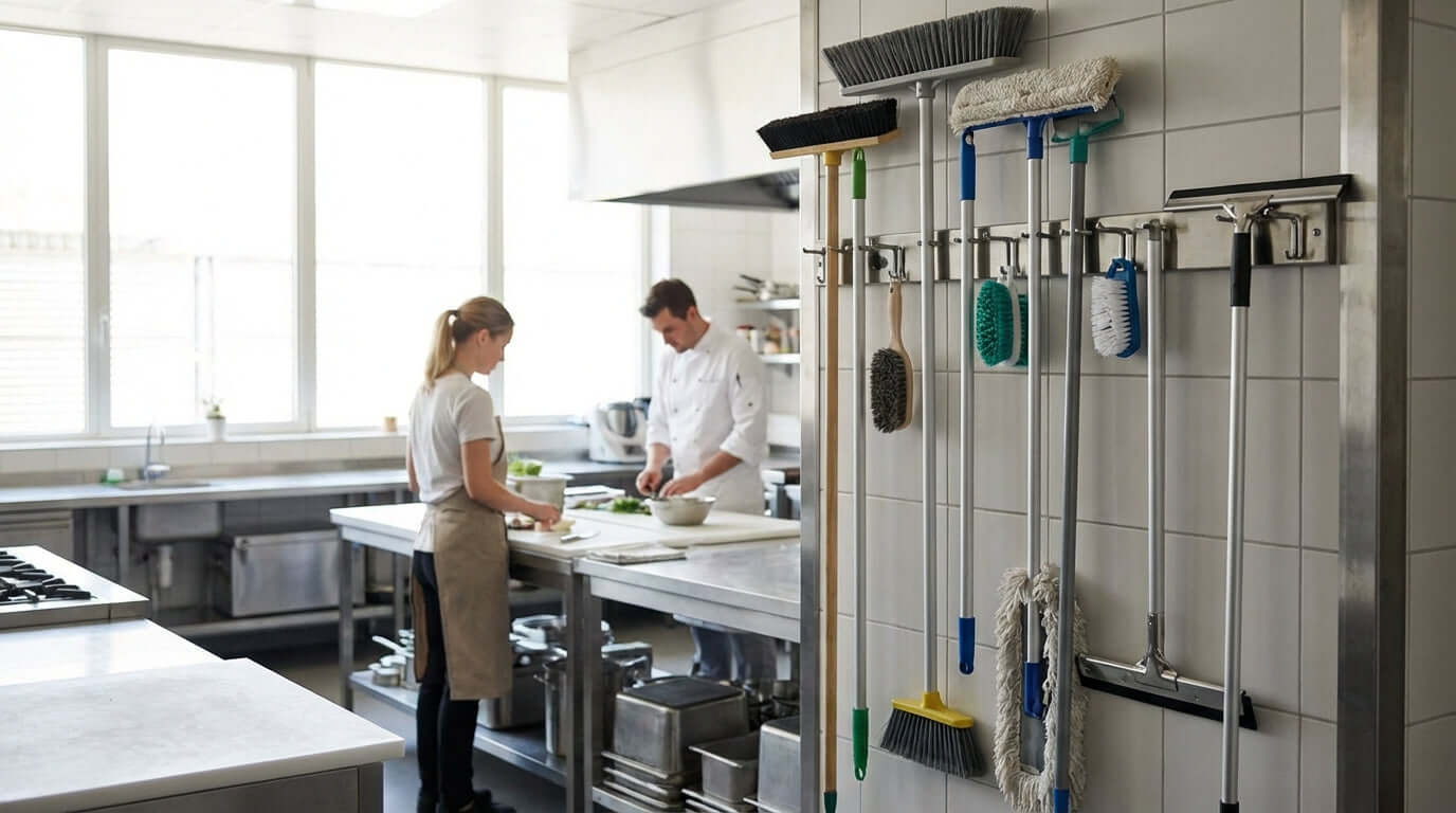 Choosing the Right Cleaning Tool Holder for Your Commercial Kitchen: A Buyers Guide