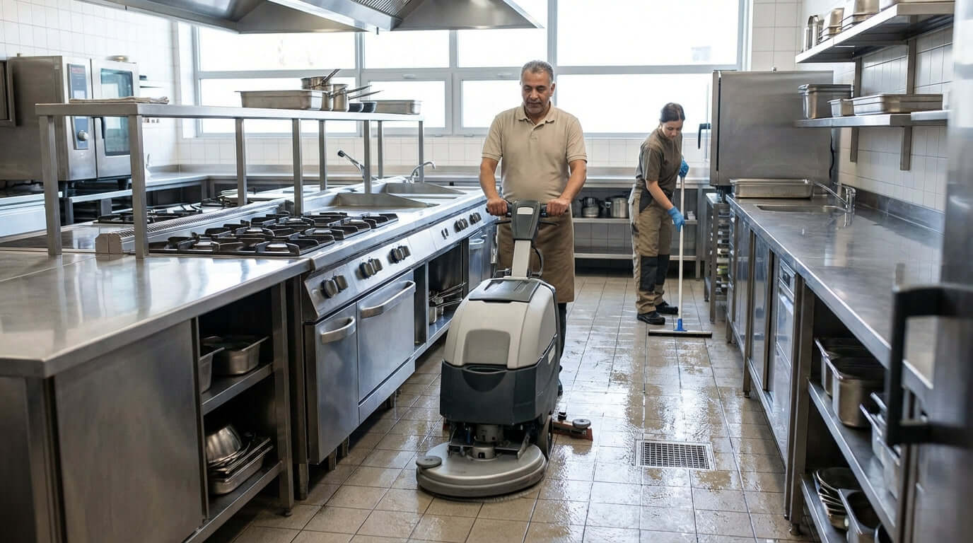 Beyond the Broom: Tips for Faster Floor Cleanup in Your Commercial Kitchen