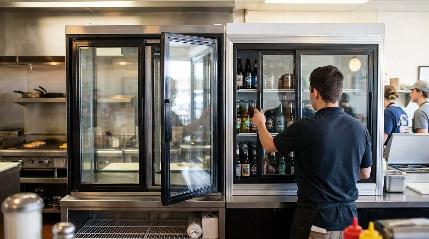 Swing vs. Sliding Doors: Which Back Bar Cooler is Best for Your Space?