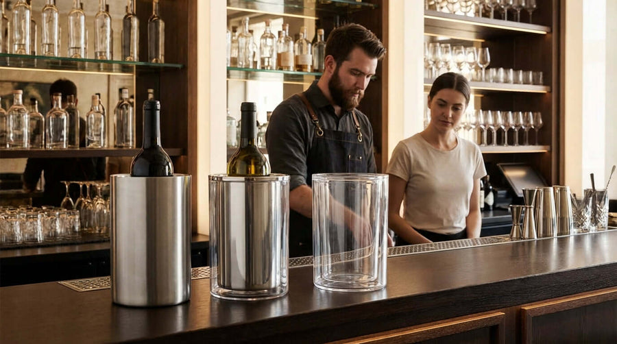 Stainless Steel vs. Acrylic: Which Wine Chiller Material is Best for Your Bar?