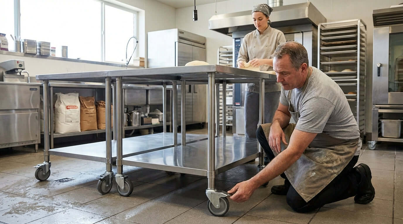 Le guide ultime : comment choisir les bonnes roulettes pour votre table de travail en acier inoxydable