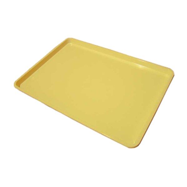 Meat Trays yellow rectangular plastic serving tray for deli platters, catering and food service display