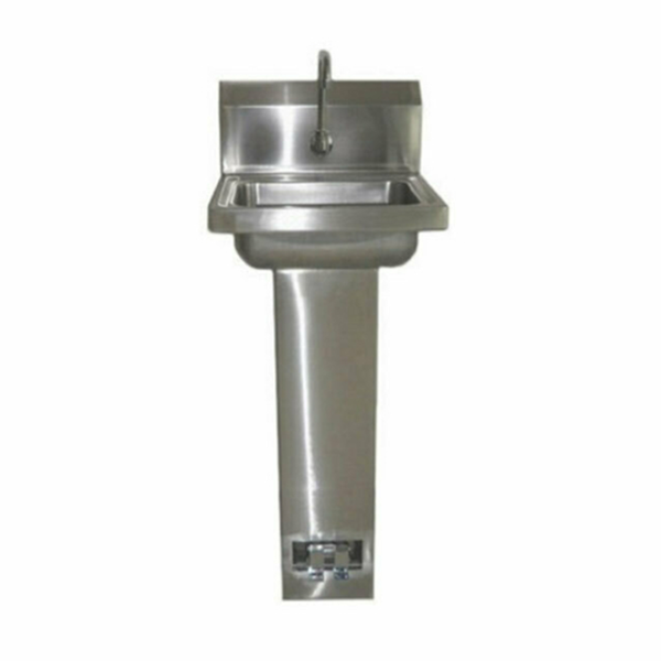 Pedestal Sinks commercial stainless steel hand-washing sink with backsplash and faucet for public restrooms