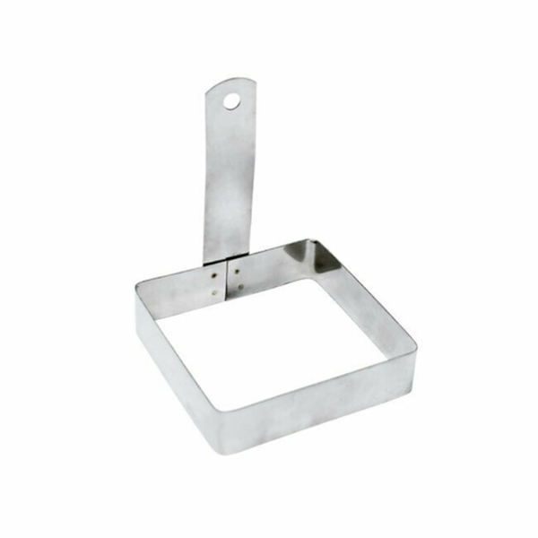 Egg Rings square stainless steel egg ring mold with handle for uniform breakfast eggs and sandwiches